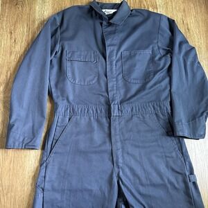 Vtg Roebucks Coveralls Size 42R Blue Mechanic Maintenance Jumpsuit Michael Myers
